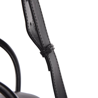 Burberry Smooth Calfskin Montage Print Small Cube Bowling Bag Black 11 of 12