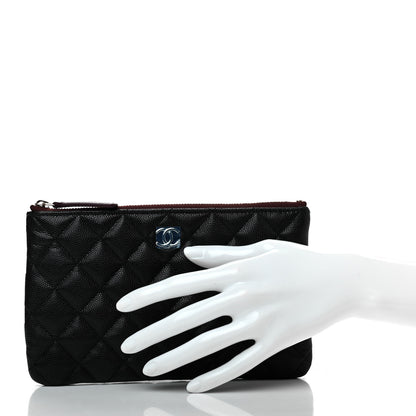 Chanel Caviar Quilted Cosmetic Case Black 2 of 7