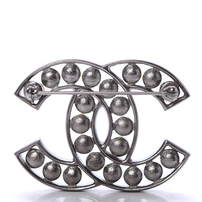 Chanel Pearl CC Brooch Silver 3 of 4