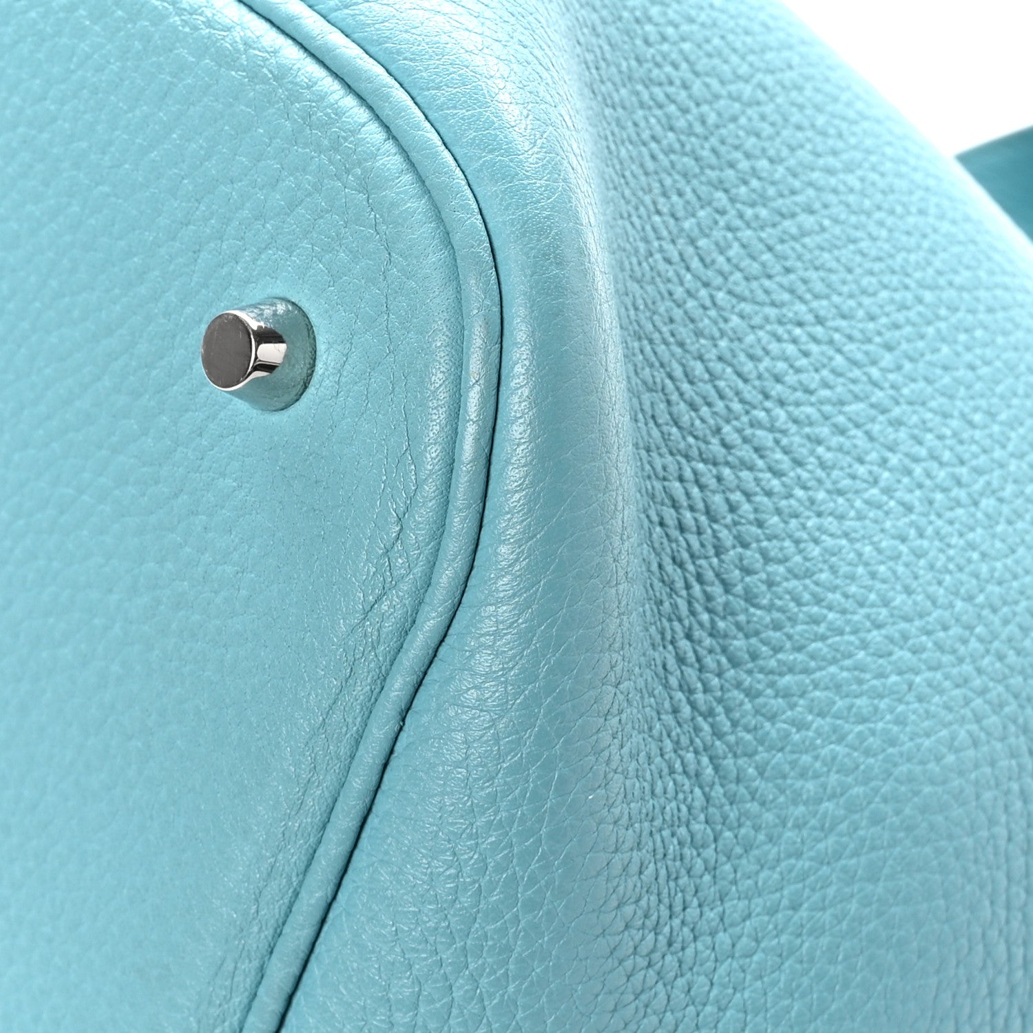 Hermes Taurillon Clemence Picotin 26 GM Bleu Atoll 10 of 12