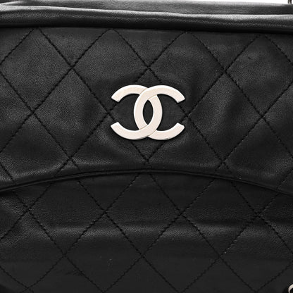 Chanel Lambskin Quilted Medium Chain Around Tote Black 7 of 12
