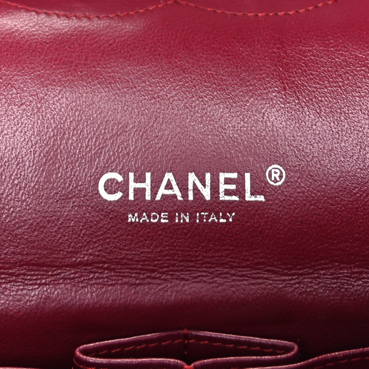 Patent Quilted Maxi Double Flap Red