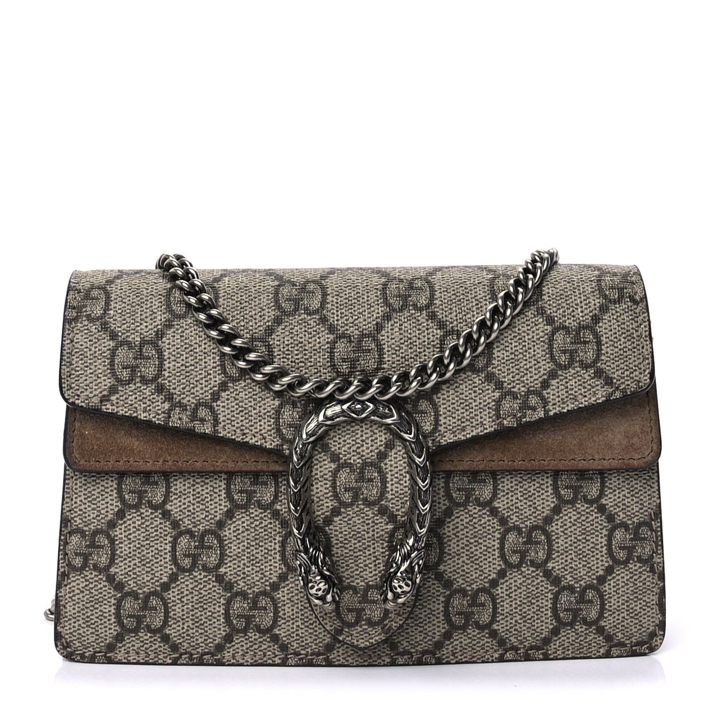GG Supreme Monogram Super Mini Dionysus Shoulder Bag  Taupe