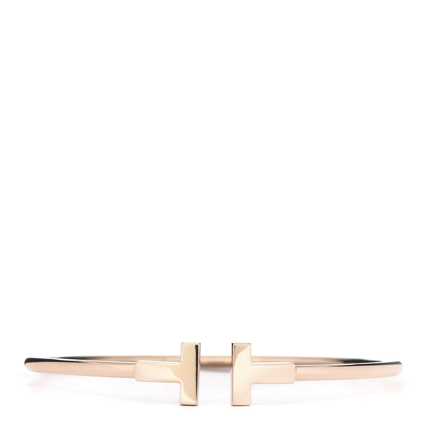 18K Rose Gold T Wire Bracelet