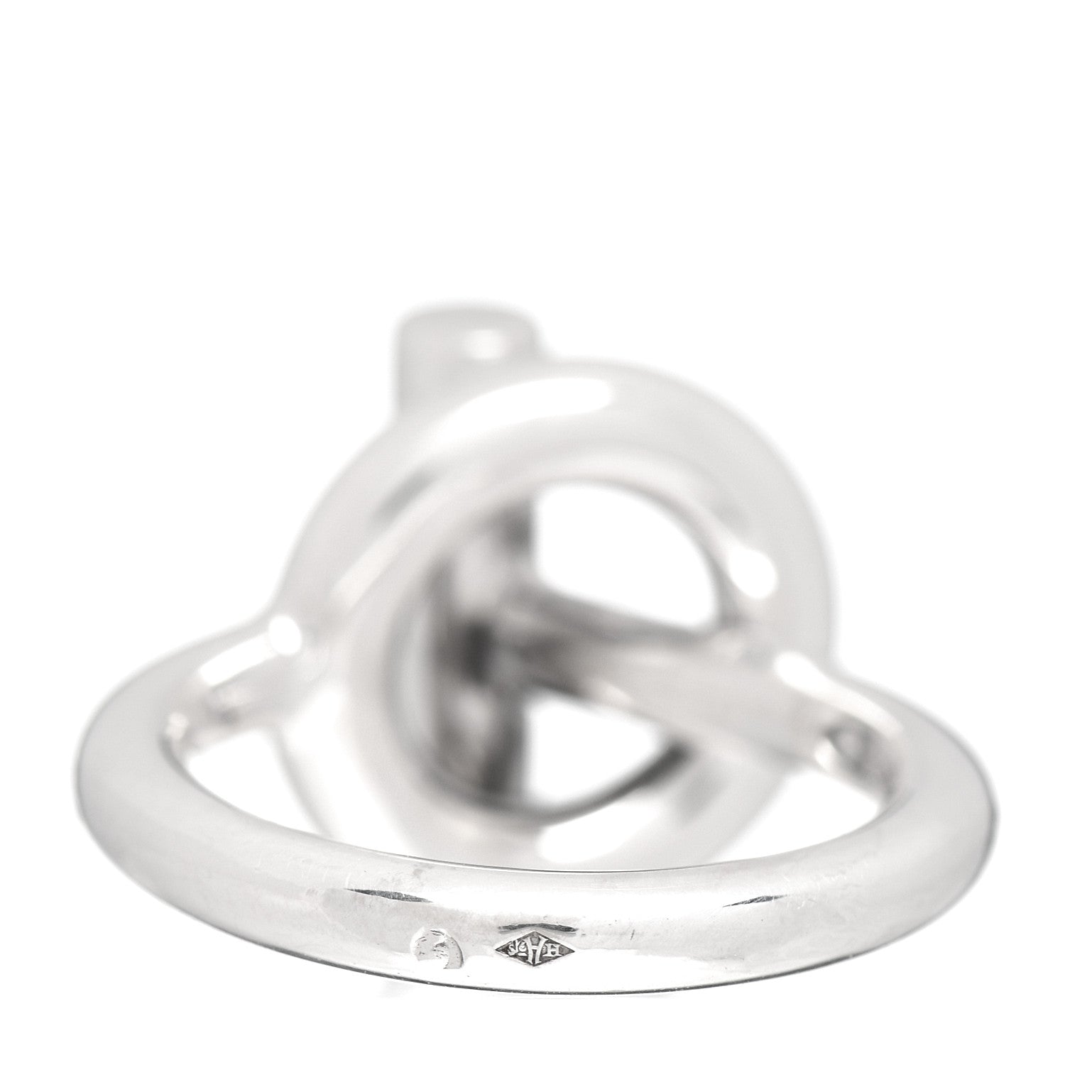 Hermes Sterling Silver GM Croisette Ring 50 5.5 4 of 5