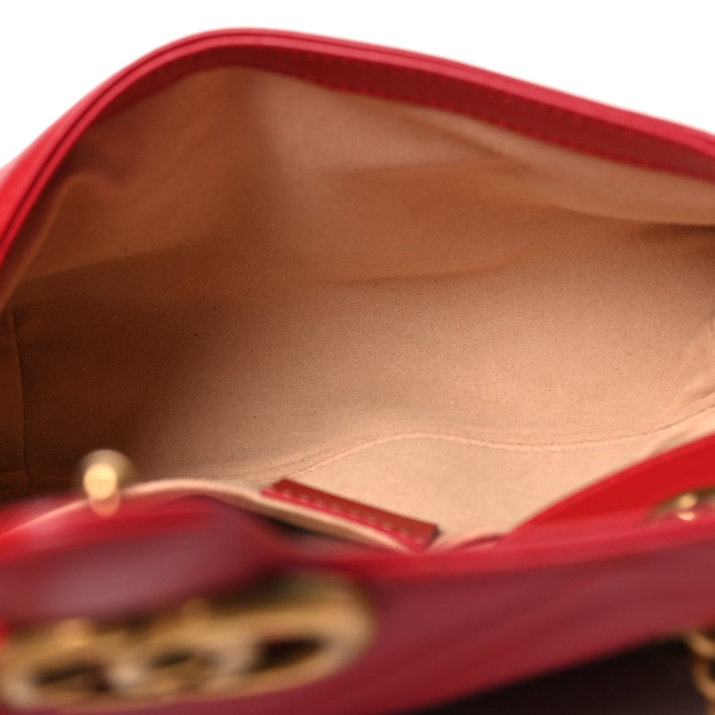Calfskin Matelasse Mini GG Marmont Shoulder Bag Hibiscus Red
