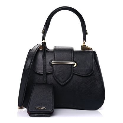 Prada Saffiano Lux Sidonie Top Handle Bag Black 1 of 8
