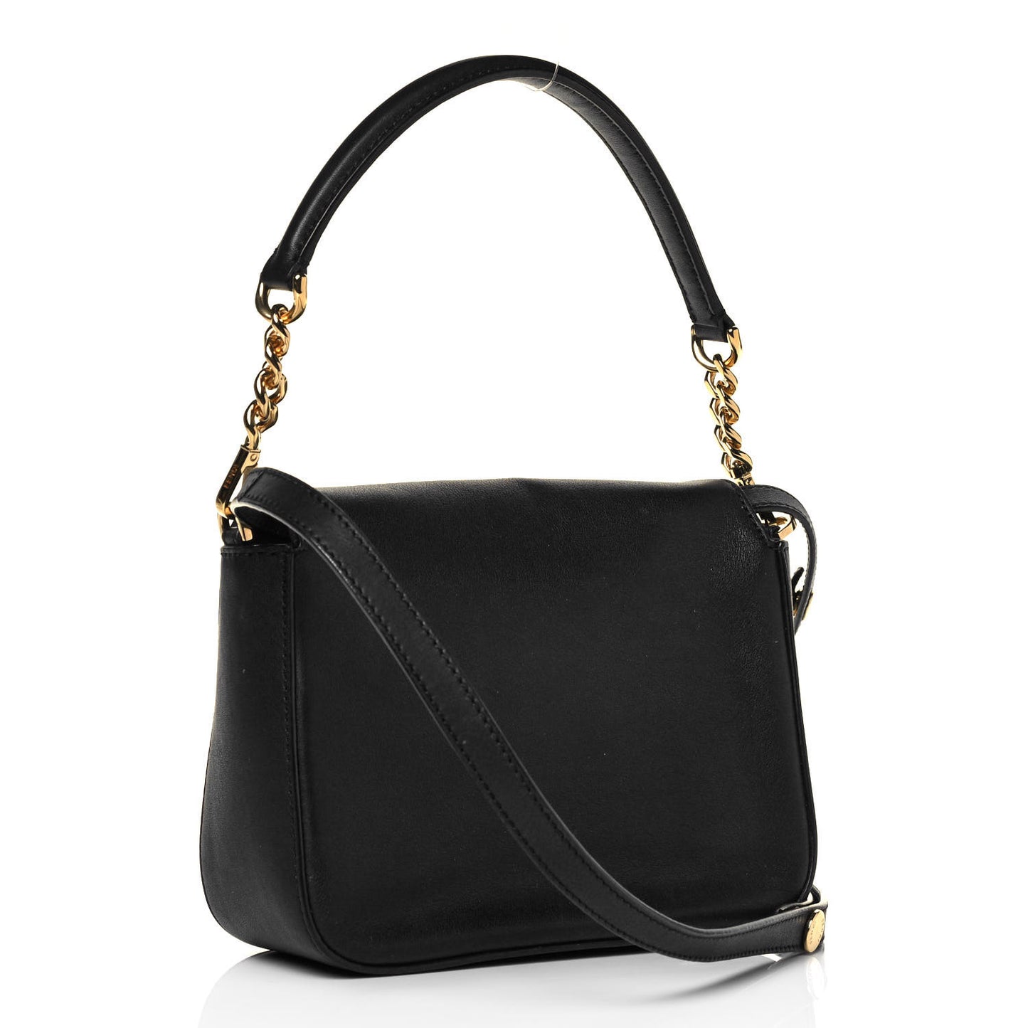 Vitello Dolce Baguette Shoulder Bag Black