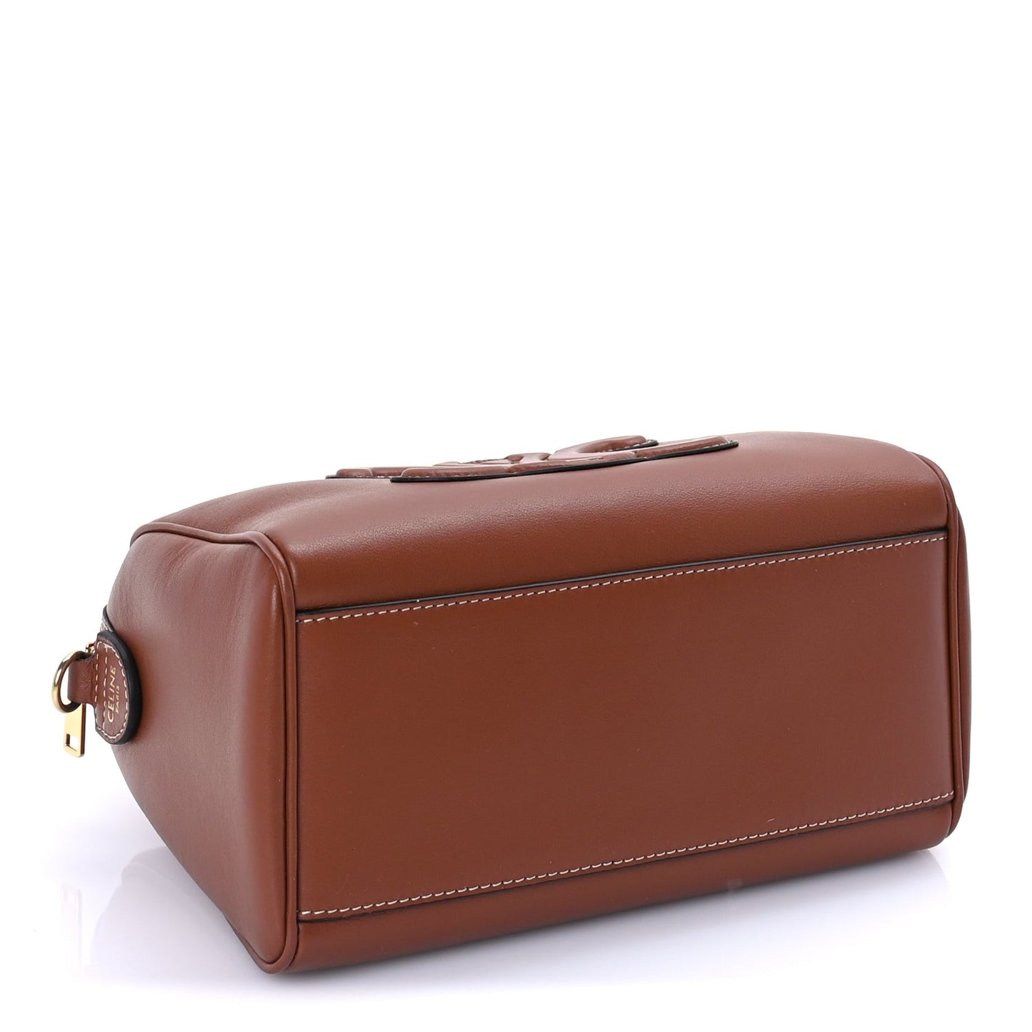 Smooth Calfskin Triomphe Small Boston Bag Tan