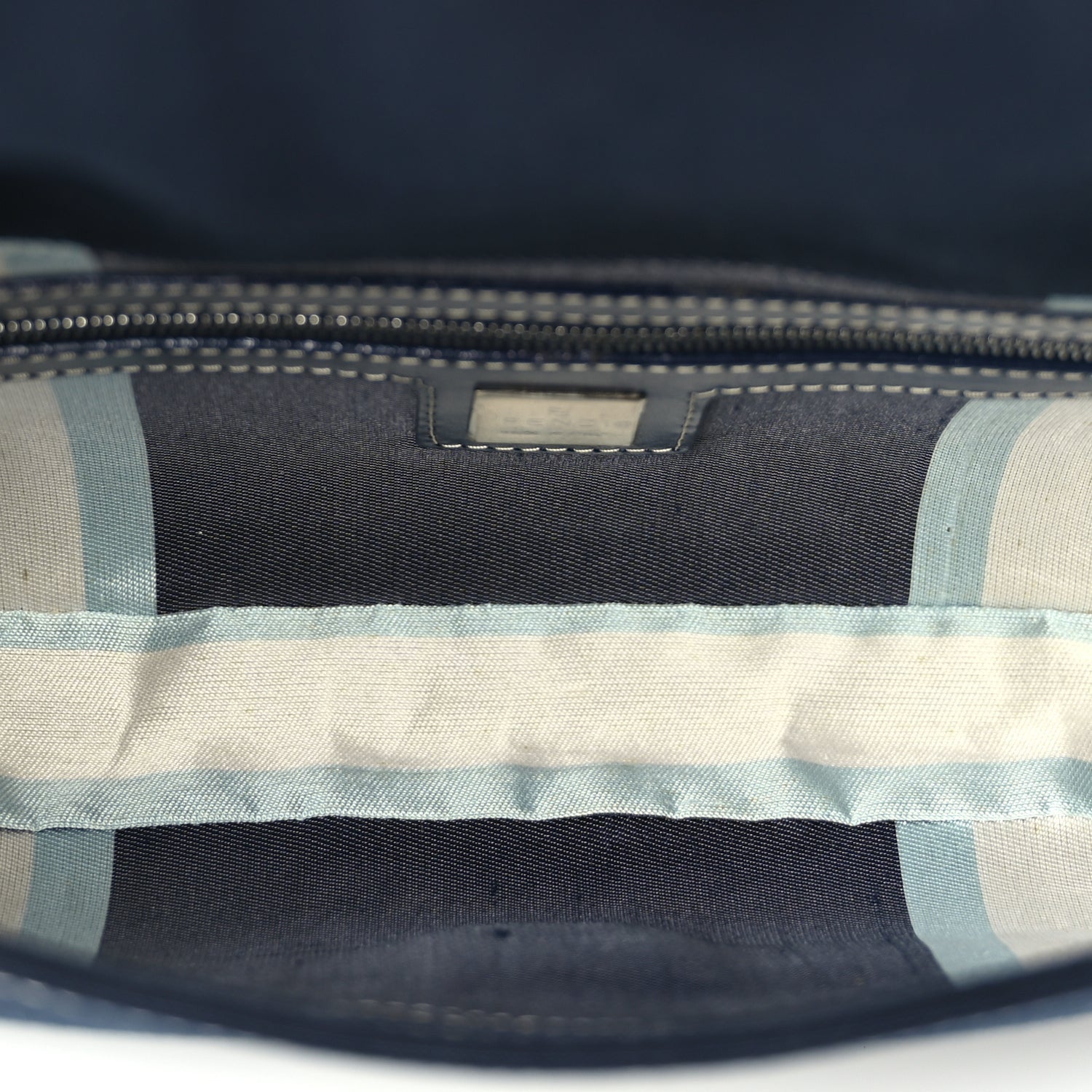Fendi Canvas Enamel Baguette Blue 4 of 8