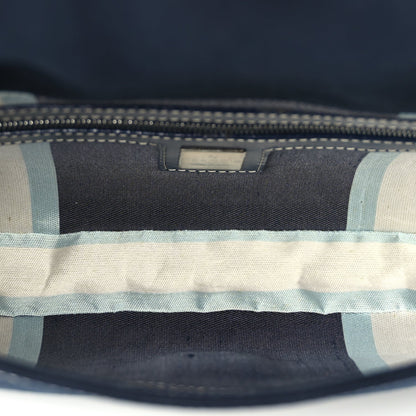 Fendi Canvas Enamel Baguette Blue 4 of 8