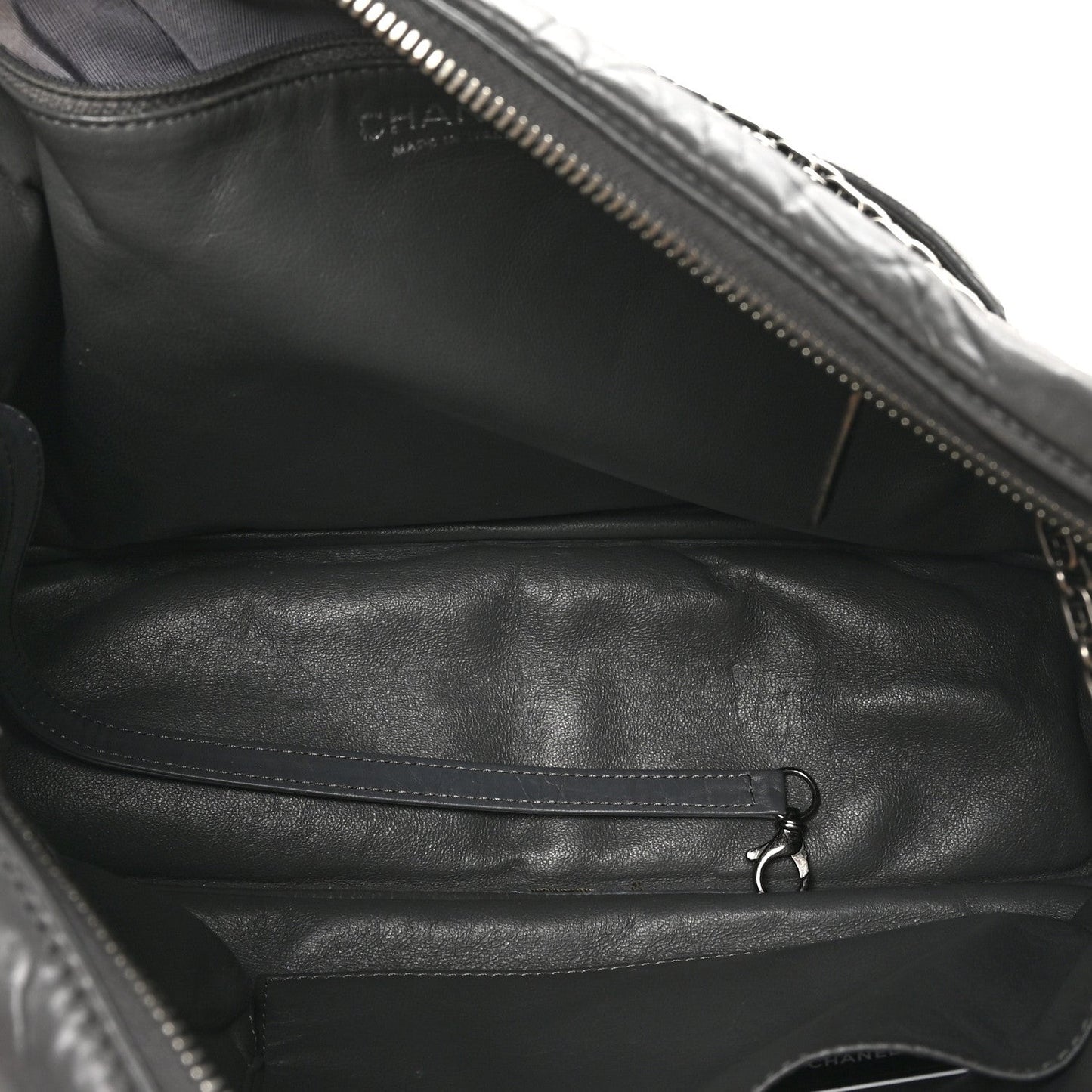 Aged Calfskin Quilted Large Reissue Camera Case Grey
