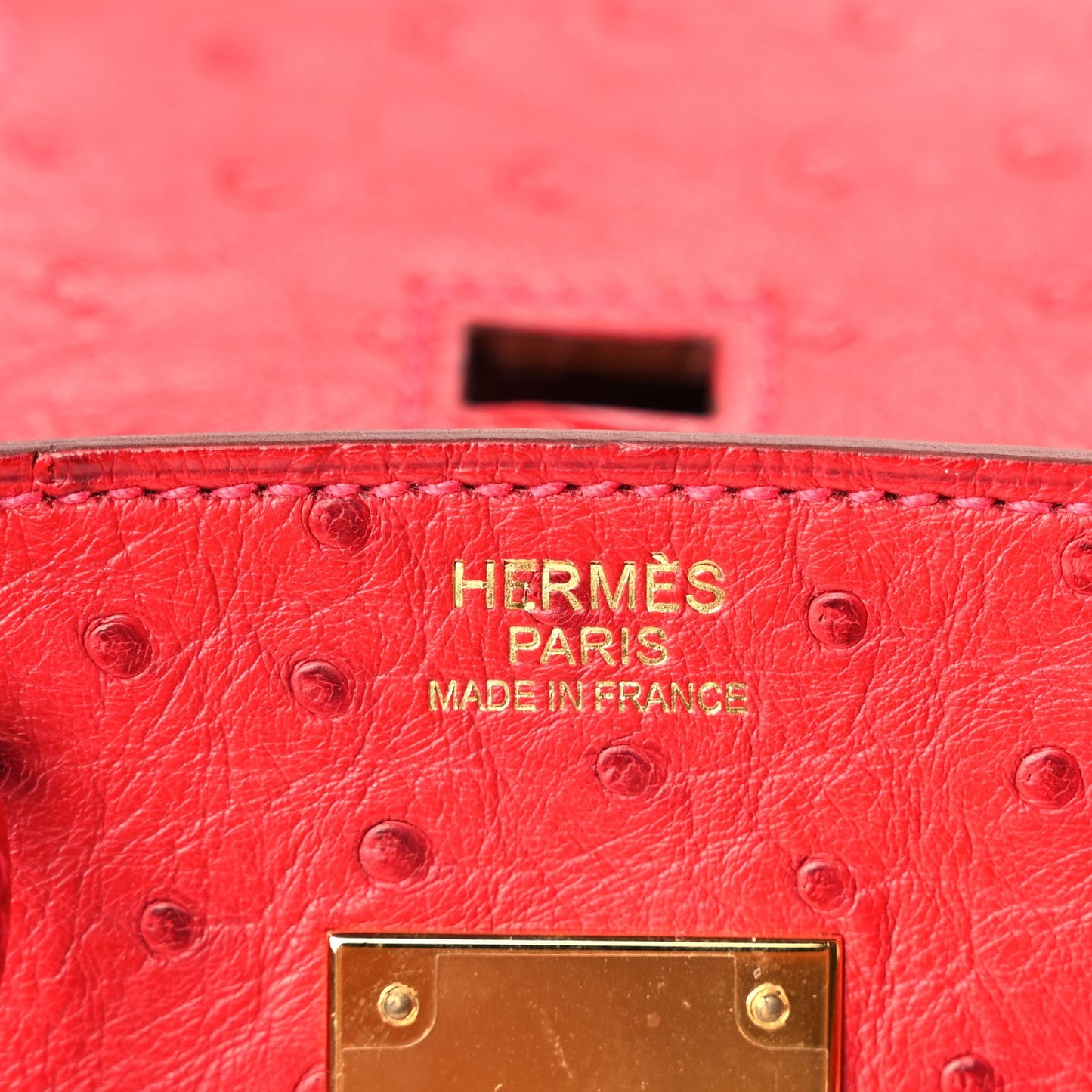 RESERVED -  Ostrich Birkin 30 Rouge Vif