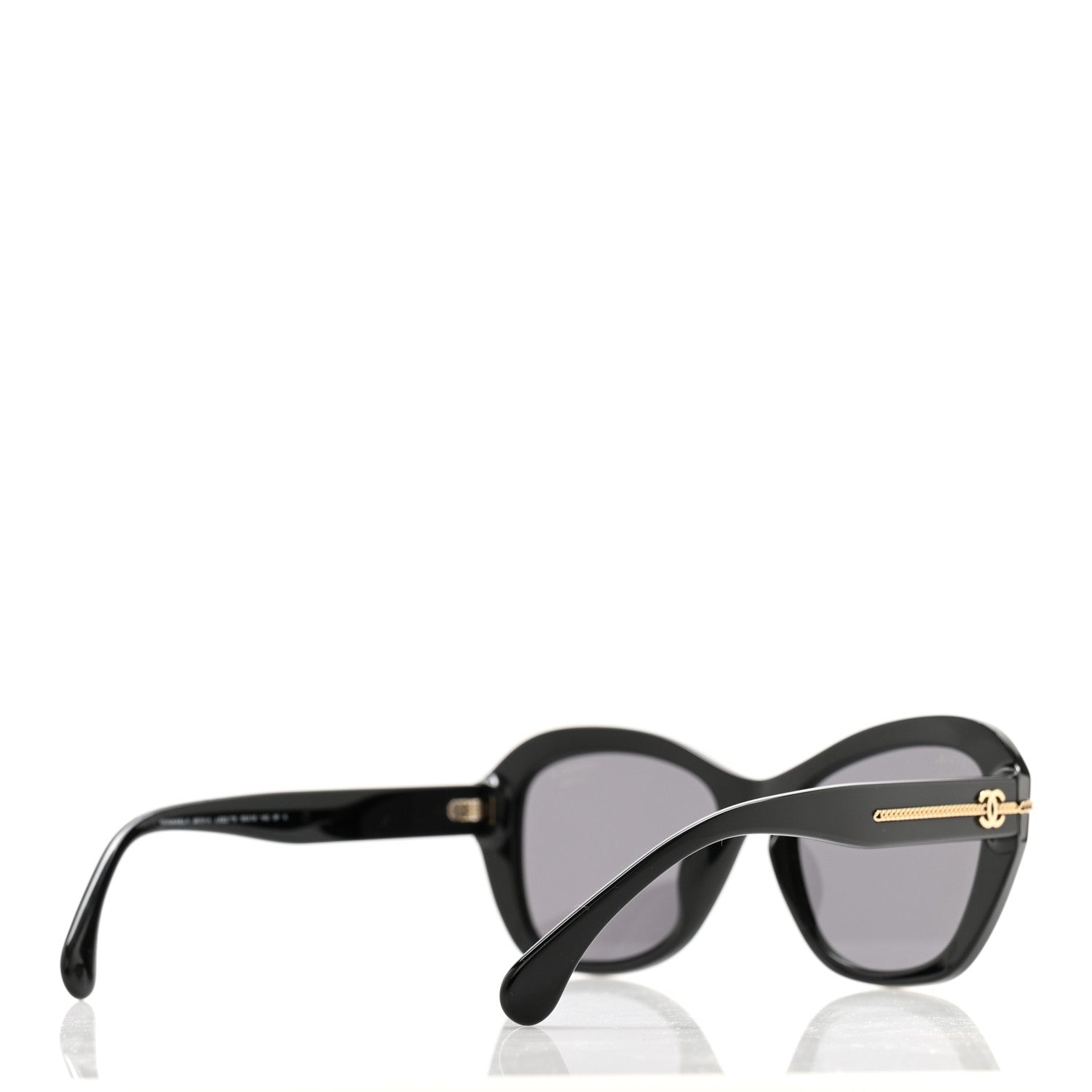 Chanel Acetate Polarized CC Butterfly Sunglasses 5510-A Black 4 of 7