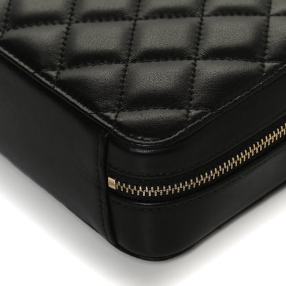 Chanel Lambskin Quilted CC Pearl Crush Camera Case Black 11 of 13