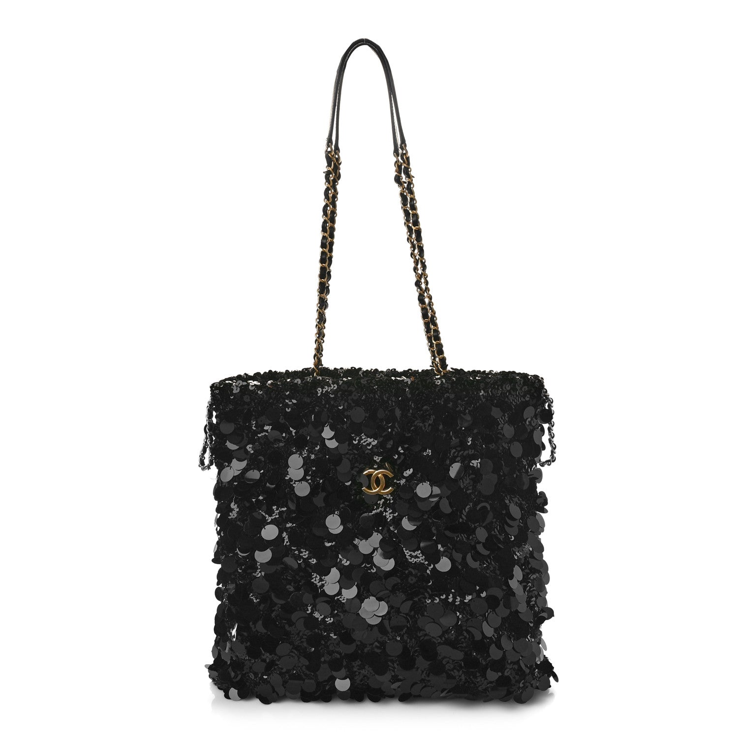 Chanel Sequin Shopping Tote Black 1 of 10