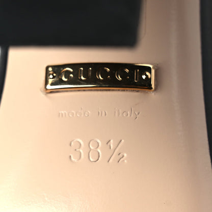 Gucci Lifford Calfskin GG Marmont Ankle Wrap 105mm Sandals Black 7 of 9