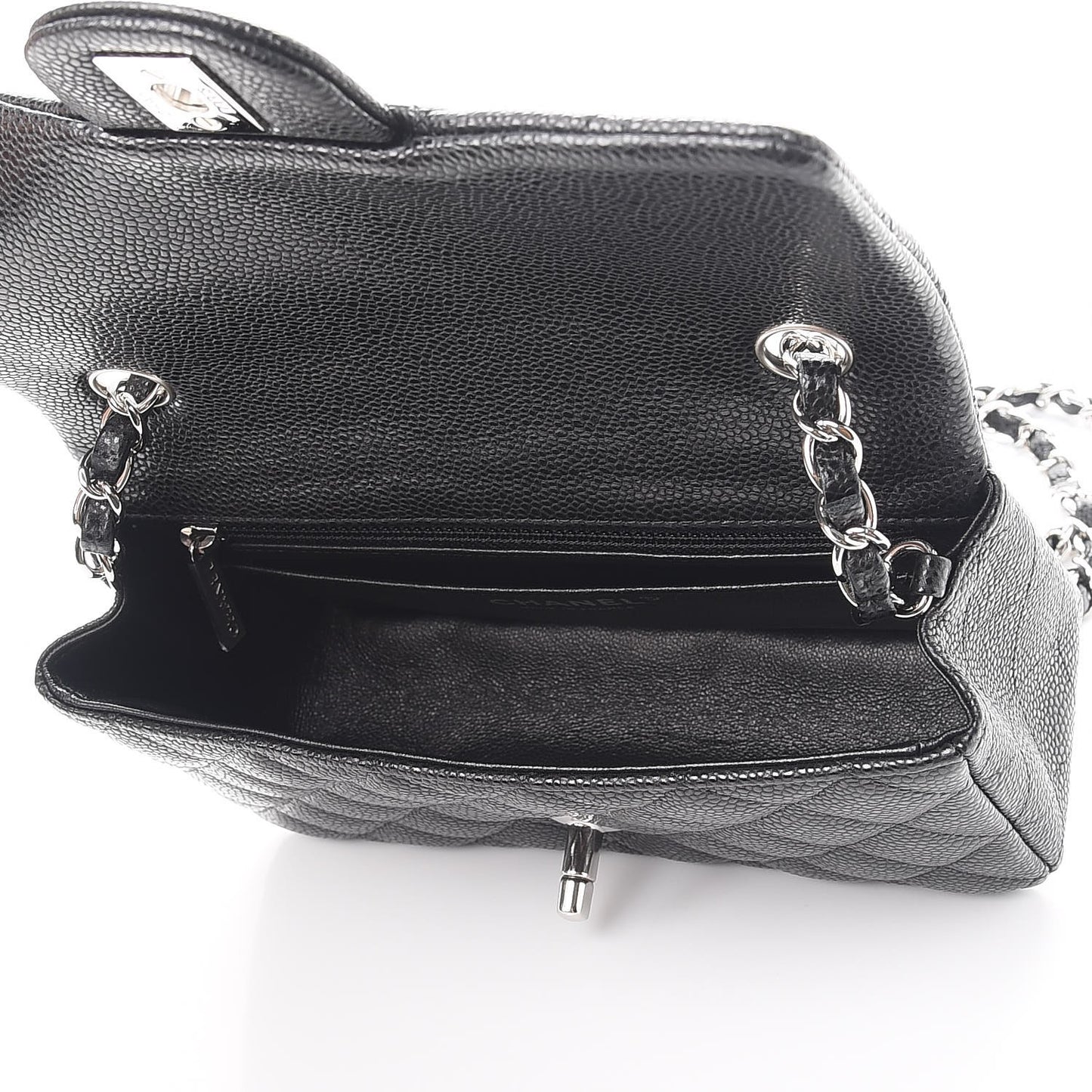 Caviar Quilted Mini Rectangular Flap Black
