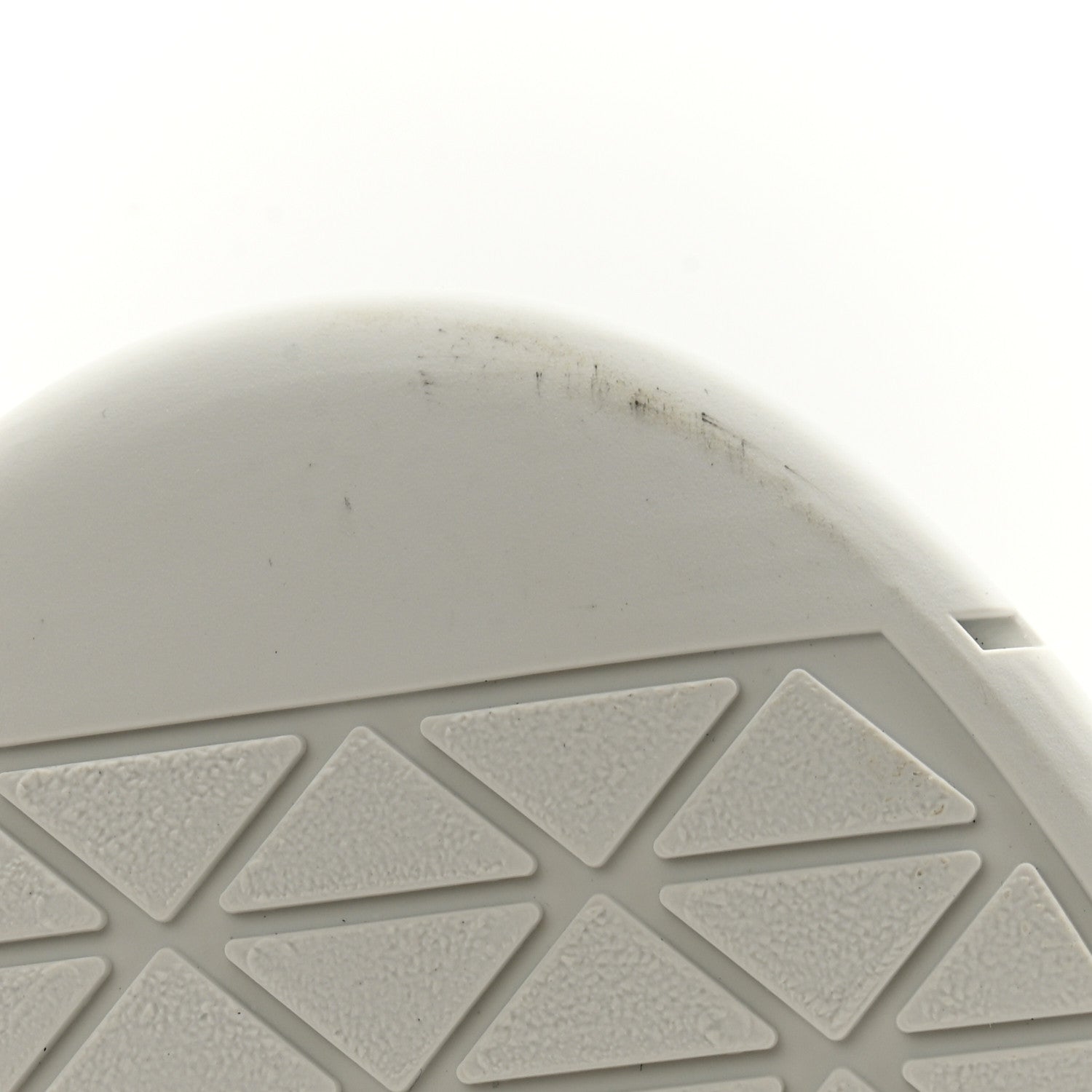 Prada Vitello Metallic Calfskin Metal Triangle Logo Womens Downtown Low Top 30mm Sneakers 35.5 White Platino 8 of 11