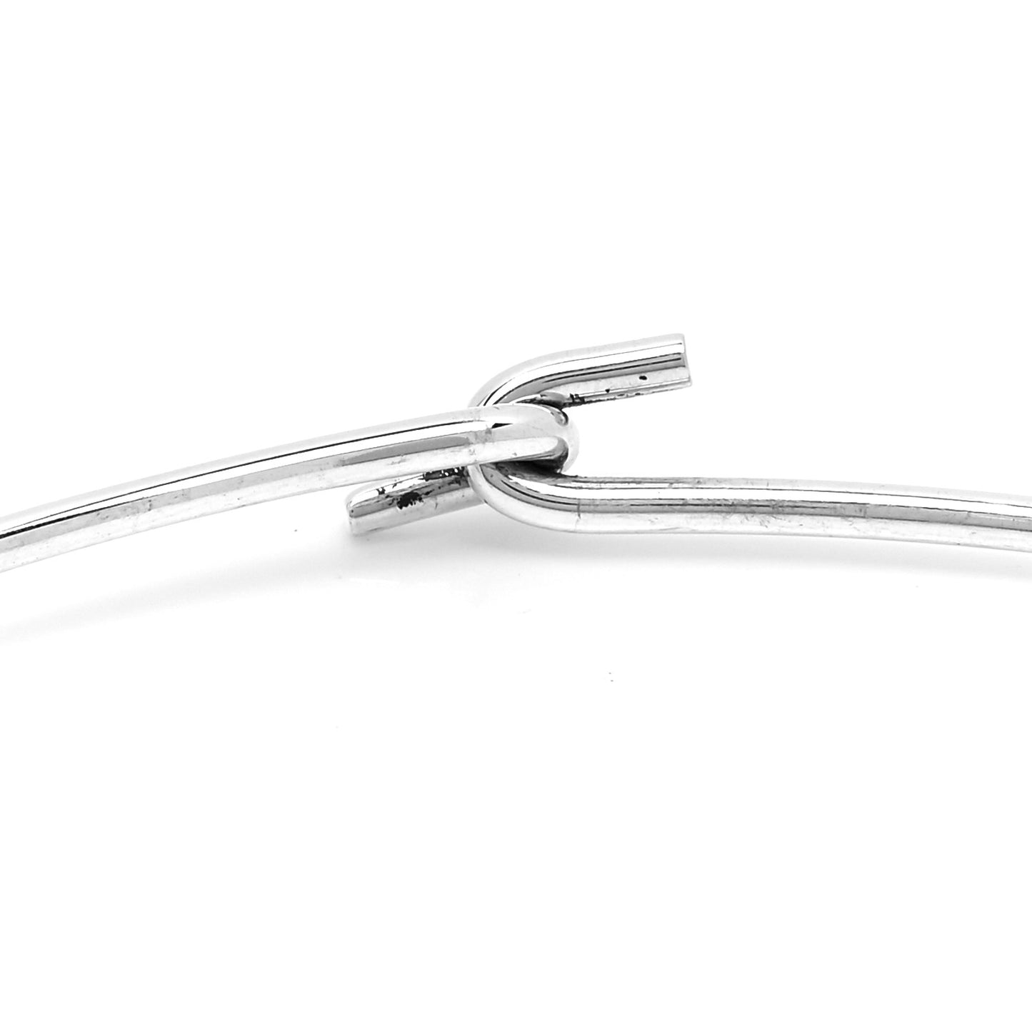 Sterling Silver Oval Tag Wire Necklace