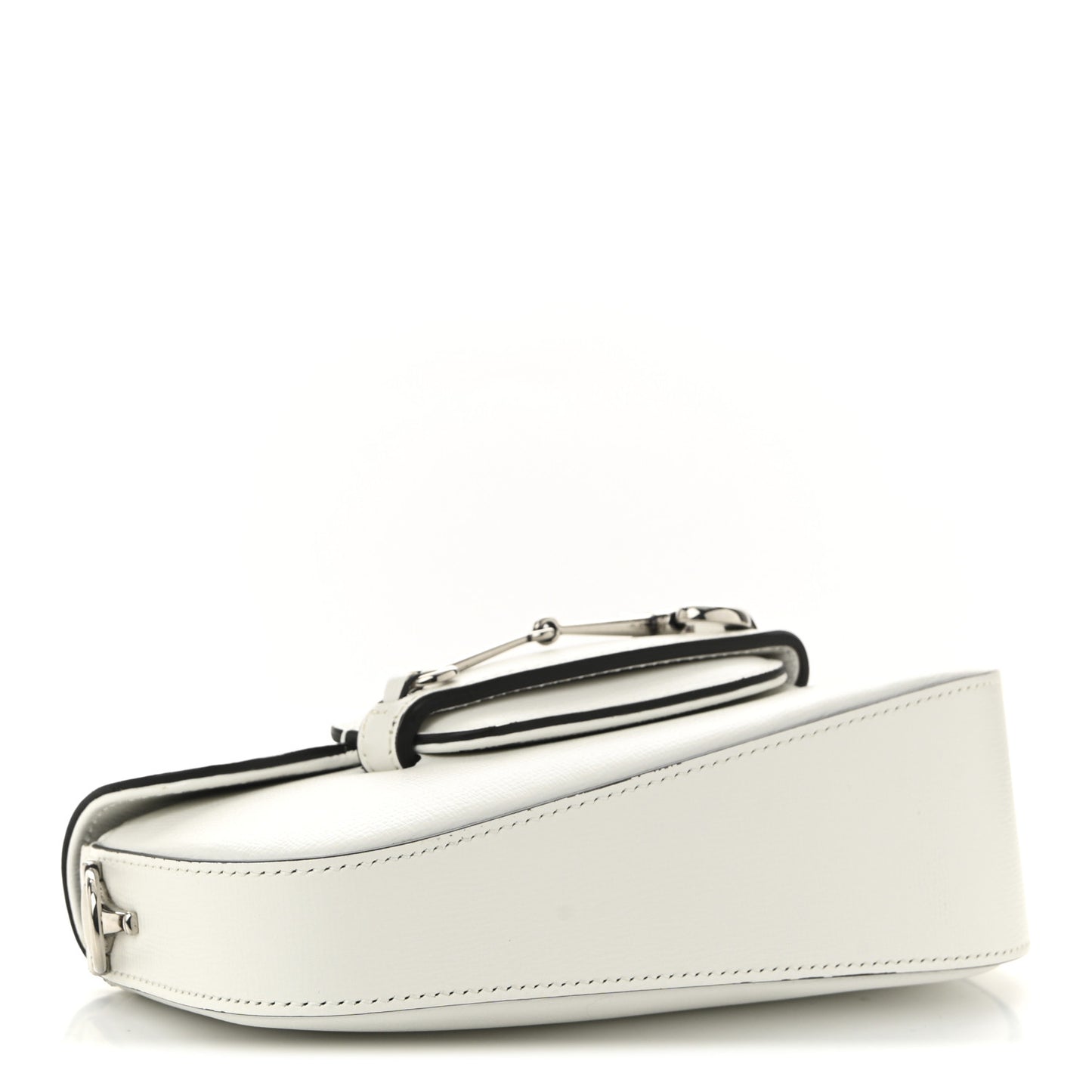 Calfskin Mini Horsebit 1955 Asymmetric Shoulder Bag Great White