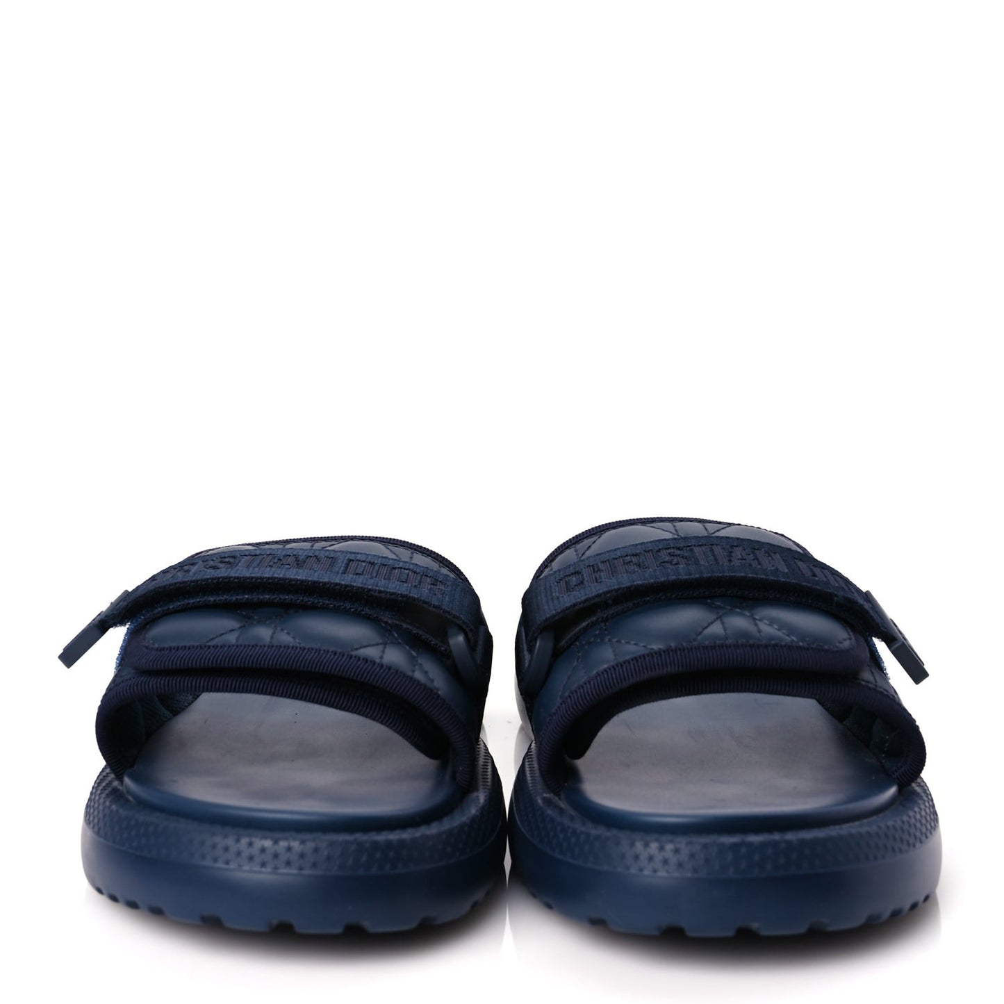 Calfskin Cannage Dioriviera Dio(r)evolution Slide Sandals 41 Blue