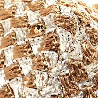 Prada Raffia Crochet Bi-Color Tote Naturale Talco 9 of 12