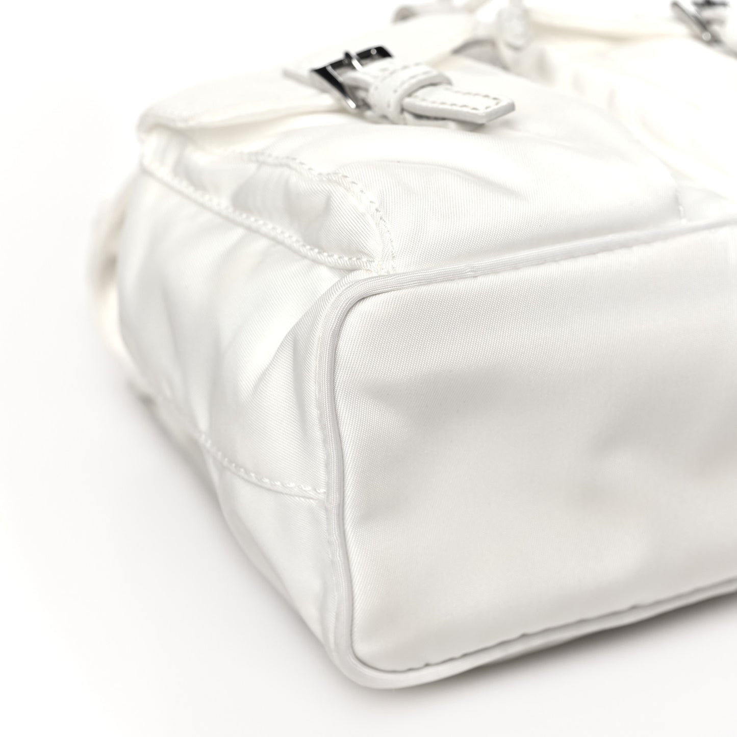 Nylon Vela Mini Crossbody Backpack White
