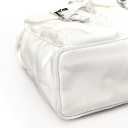 Prada Nylon Vela Mini Crossbody Backpack White 9 of 12