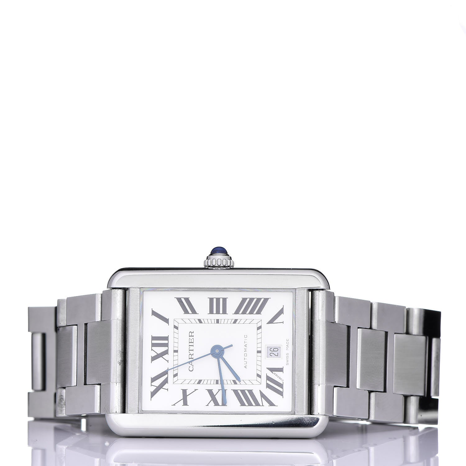 Cartier Stainless Steel 31mm Tank Solo Automatic Watch 3 of 9