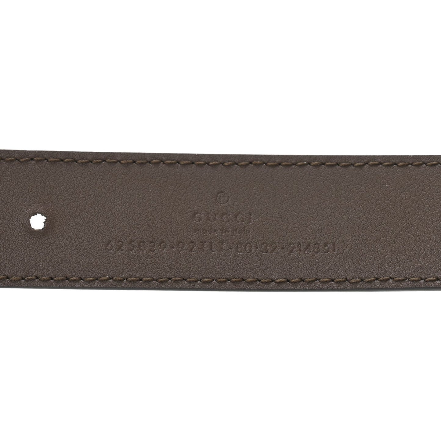 GG Supreme Monogram Matte Plutone Calfskin Double G 30mm Belt 80 32 Beige Ebony New Acero