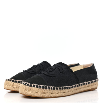 Chanel Linen CC Espadrilles 36 Black 3 of 9