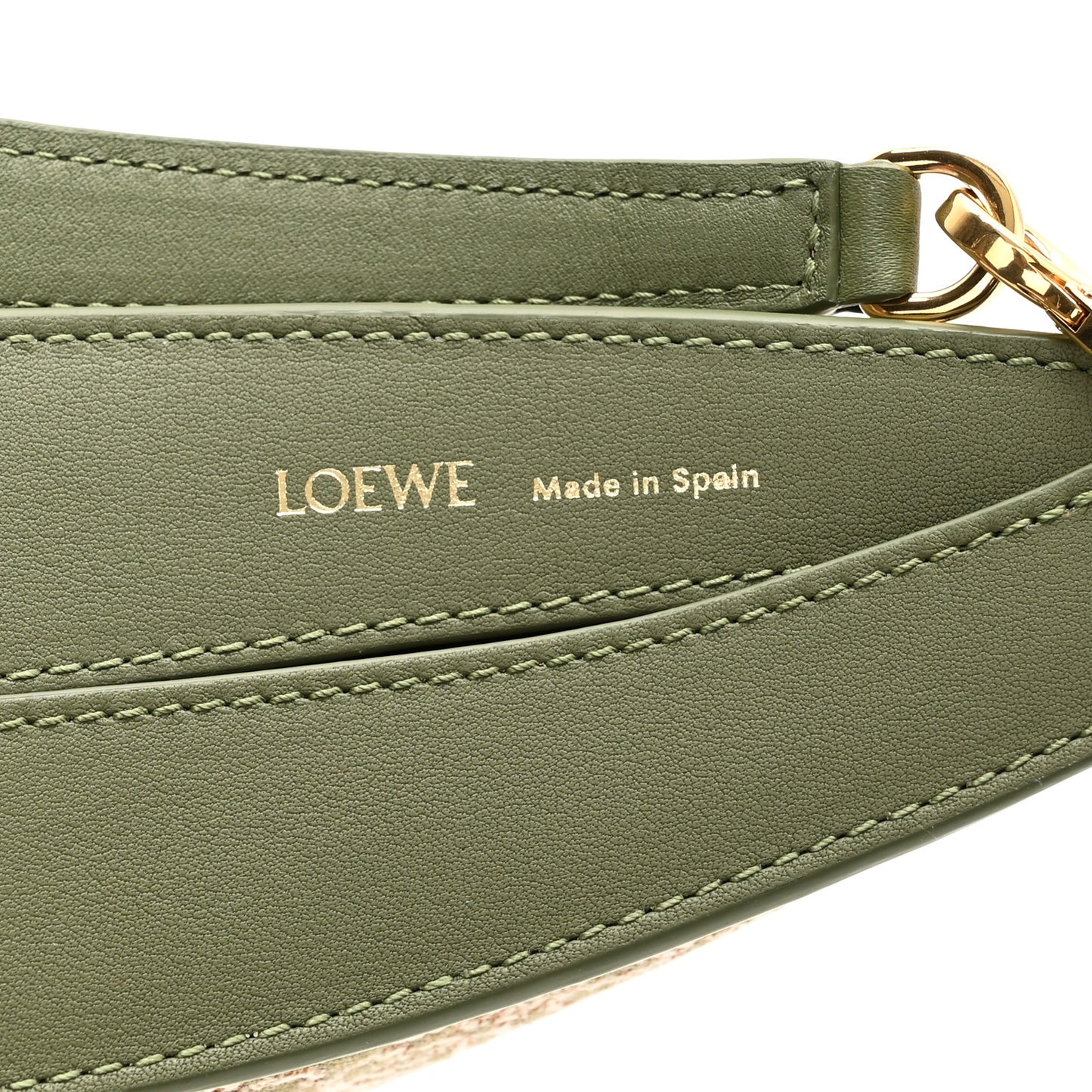Jacquard Anagram Calfskin Luna Bag Avocado