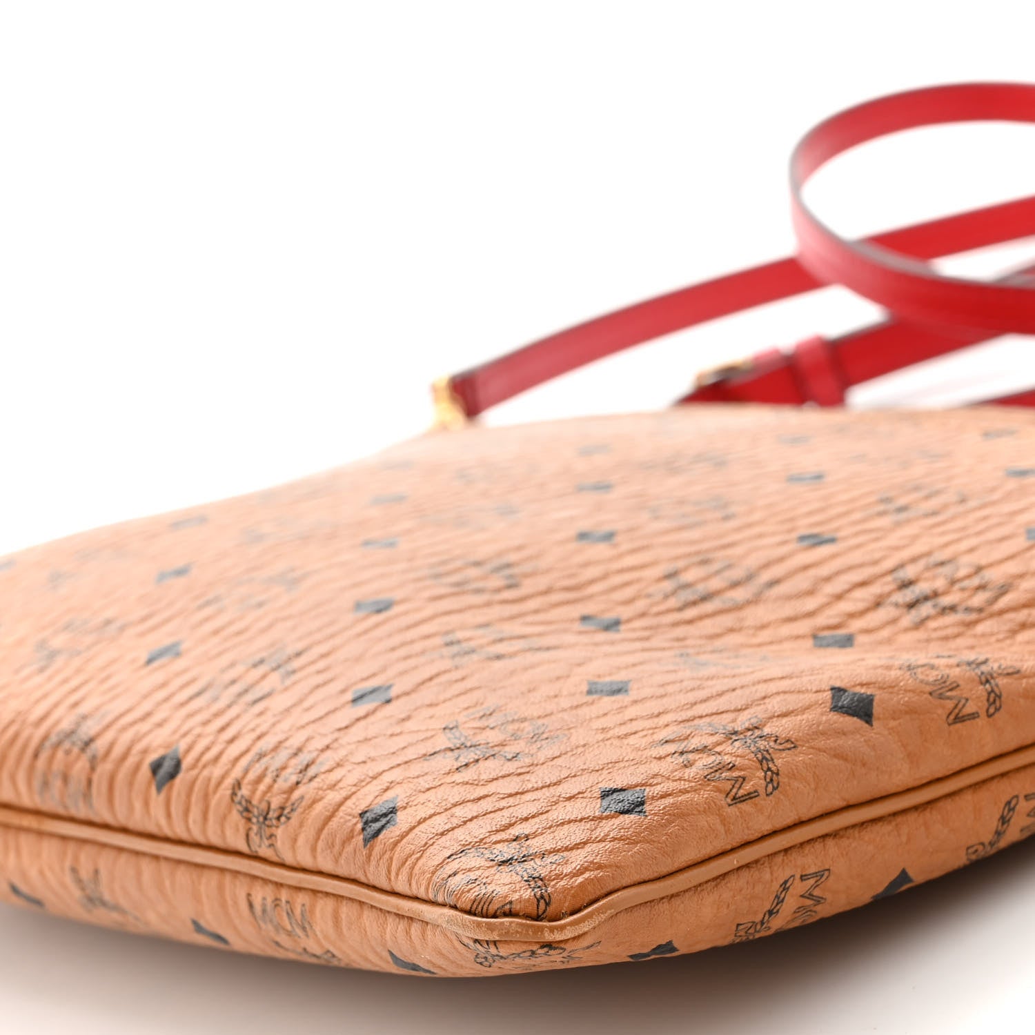 MCM Visetos Original Medium Pouch Cognac Red 9 of 9