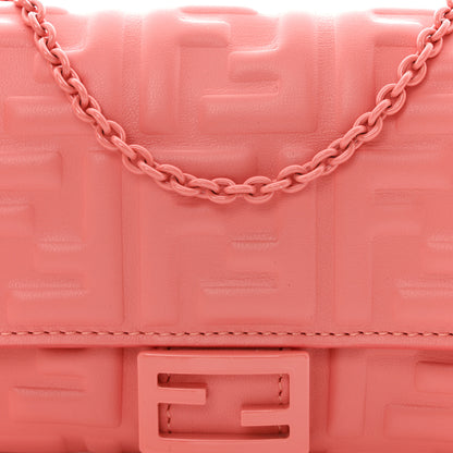 Fendi Nappa FF Embossed Continental Wallet On Chain Pink 8 of 10