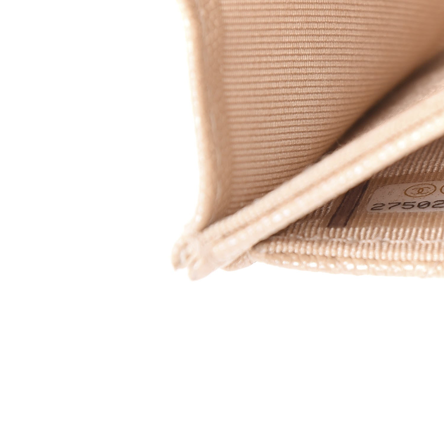 Chanel Iridescent Caviar Quilted Flap Card Holder Beige 10 of 12