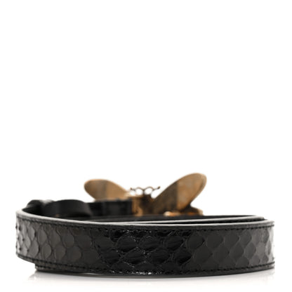 Gucci Python Queen Margaret Bee Belt 80 32 Black 2 of 4