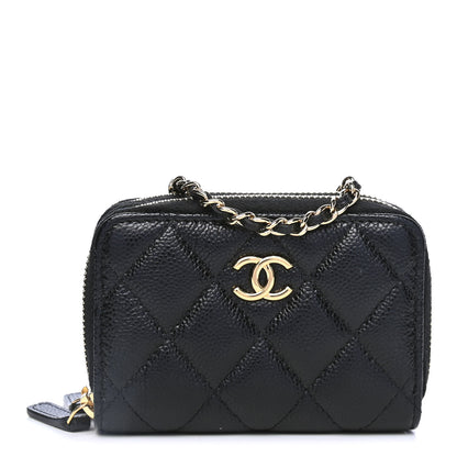 Chanel Caviar Quilted Miss Coco Clutch With Chain Black 1 of 5
