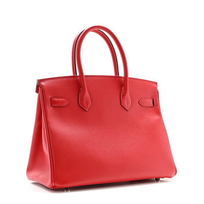 Hermes Epsom Birkin 30 Rouge Casaque 3 of 12