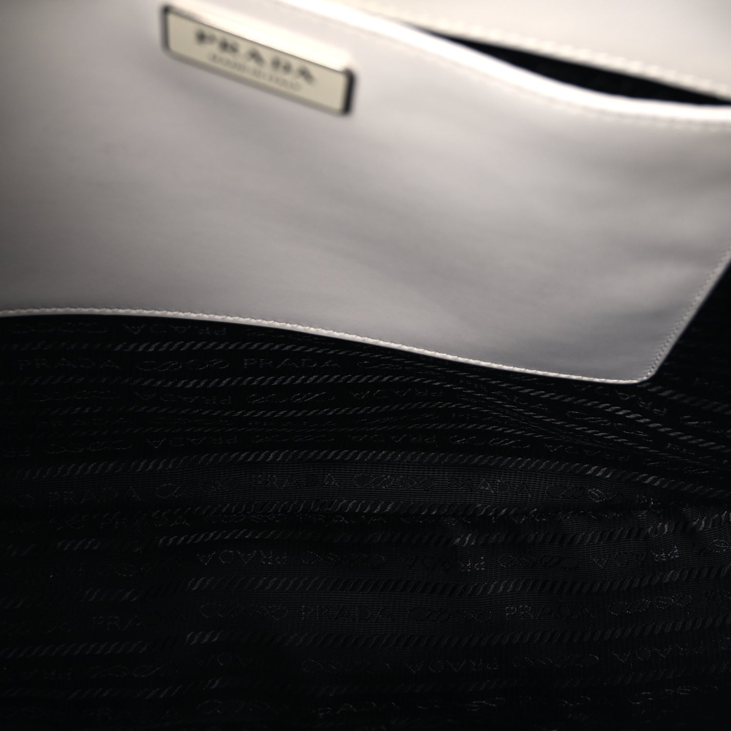Prada Spazzolato Maxi Cleo Adjustable Strap Shoulder Bag White 5 of 7