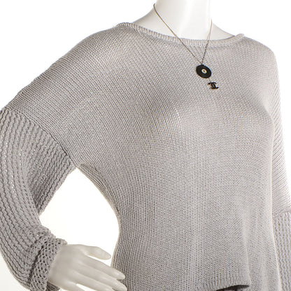 Chanel Resin Record CC Necklace Black White 2 of 4