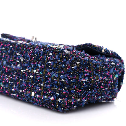 Chanel Tweed Quilted Mini Rectangular Flap Blue Purple Khaki Pink 10 of 11