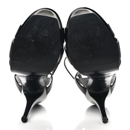 Saint Laurent Goatskin Tribute 105 Platform Sandals 35.5 Black 5 of 7