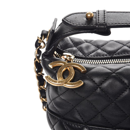 Chanel Lambskin Quilted Hobo Black 8 of 9