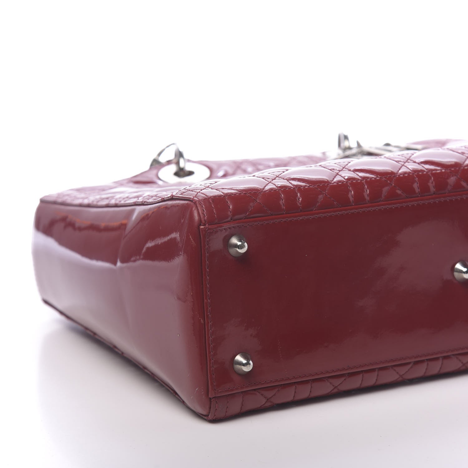 Christian Dior Patent Cannage Large Lady Dior Red 11 of 14