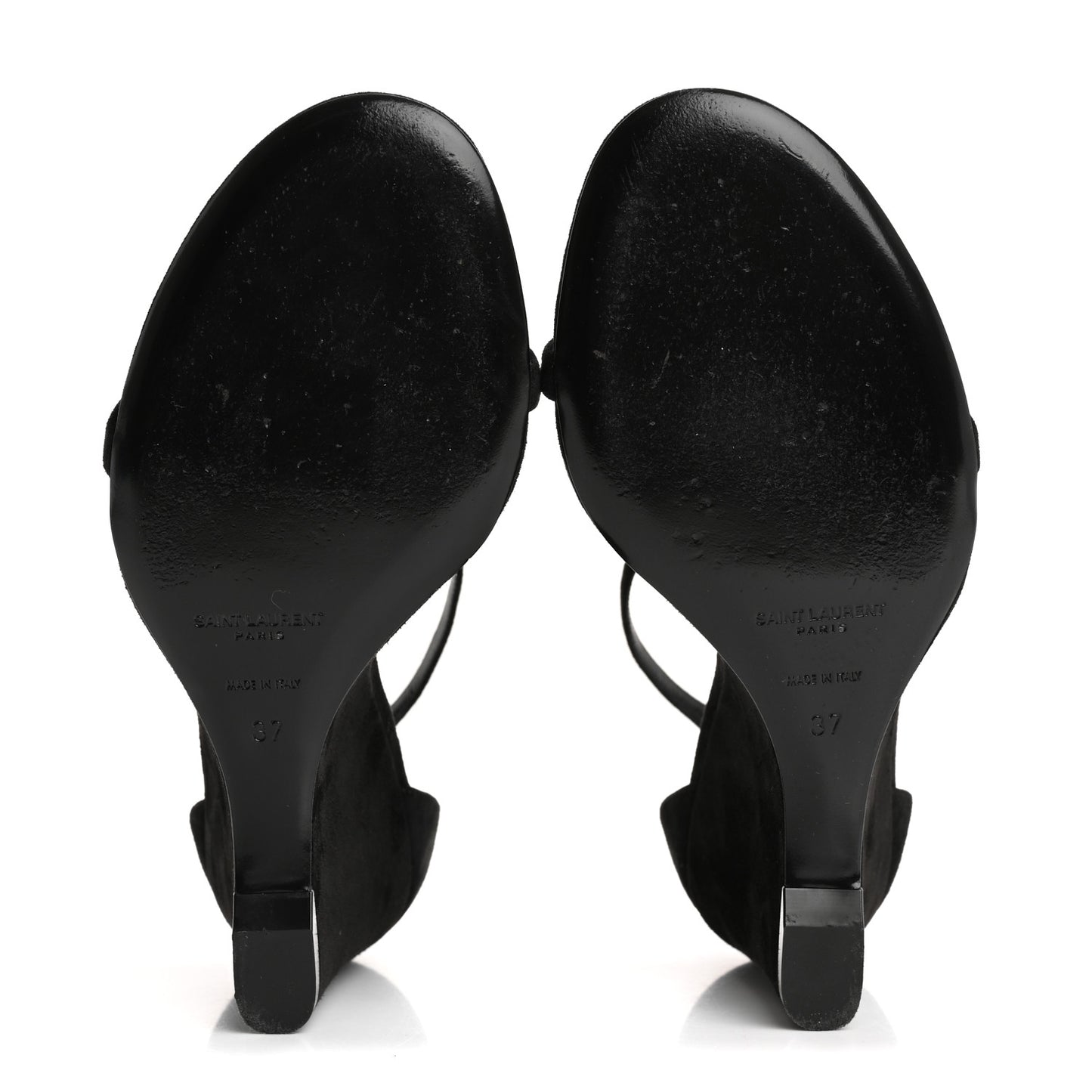 Suede Lila Wedge Sandals 37 Black