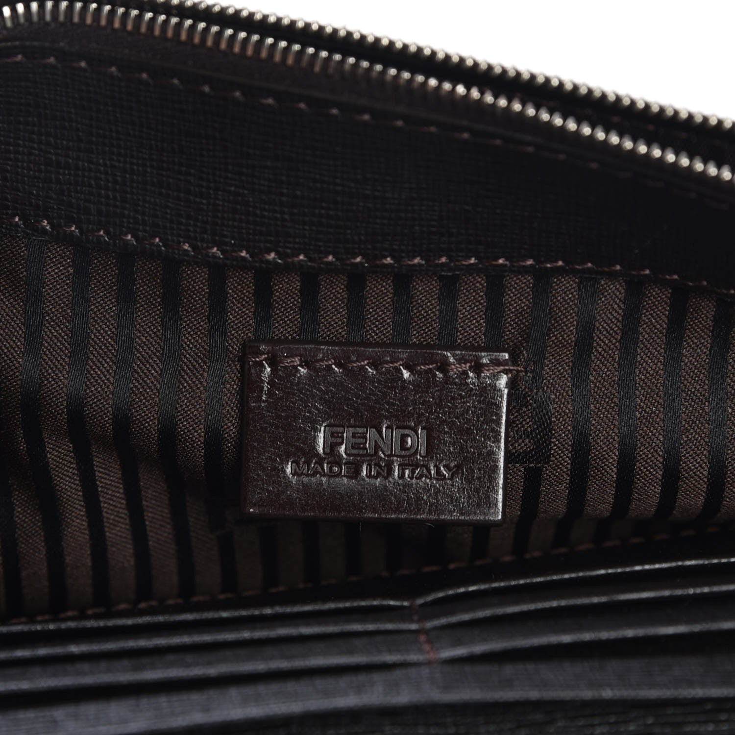 Fendi Calf Hair Vitello Elite Zebra Print 2Jours Envelope Clutch Ebony White 6 of 8