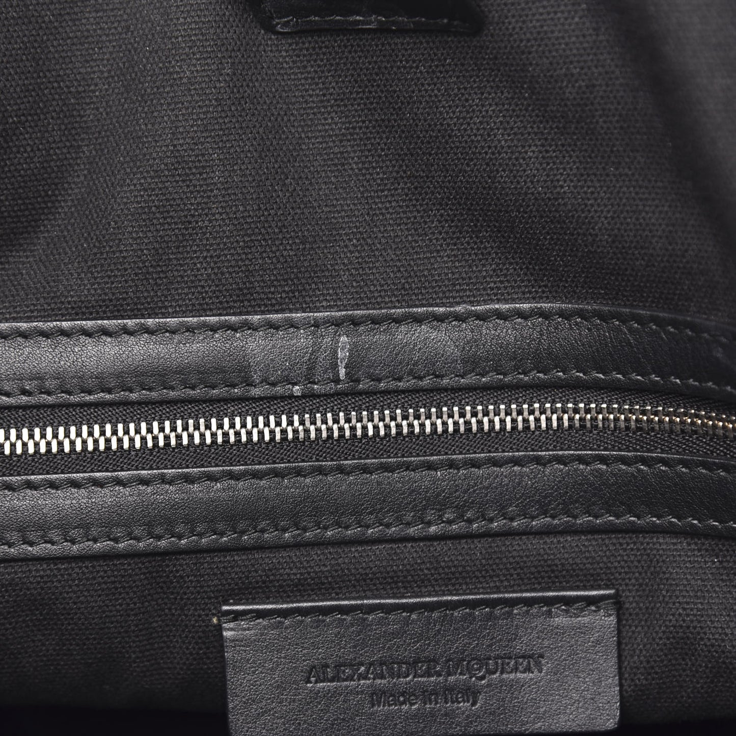 Calfskin Perforated Skull Tote Black