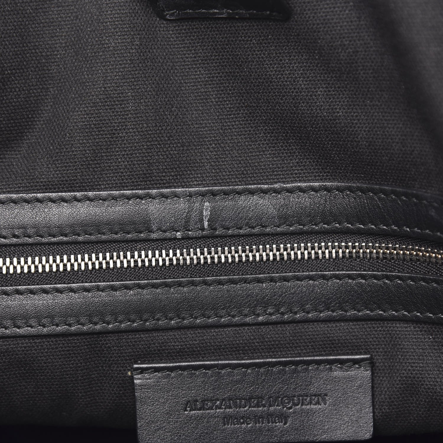 Alexander McQueen Calfskin Perforated Skull Tote Black 7 of 15