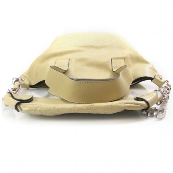 Lambskin Edgy Tote Beige